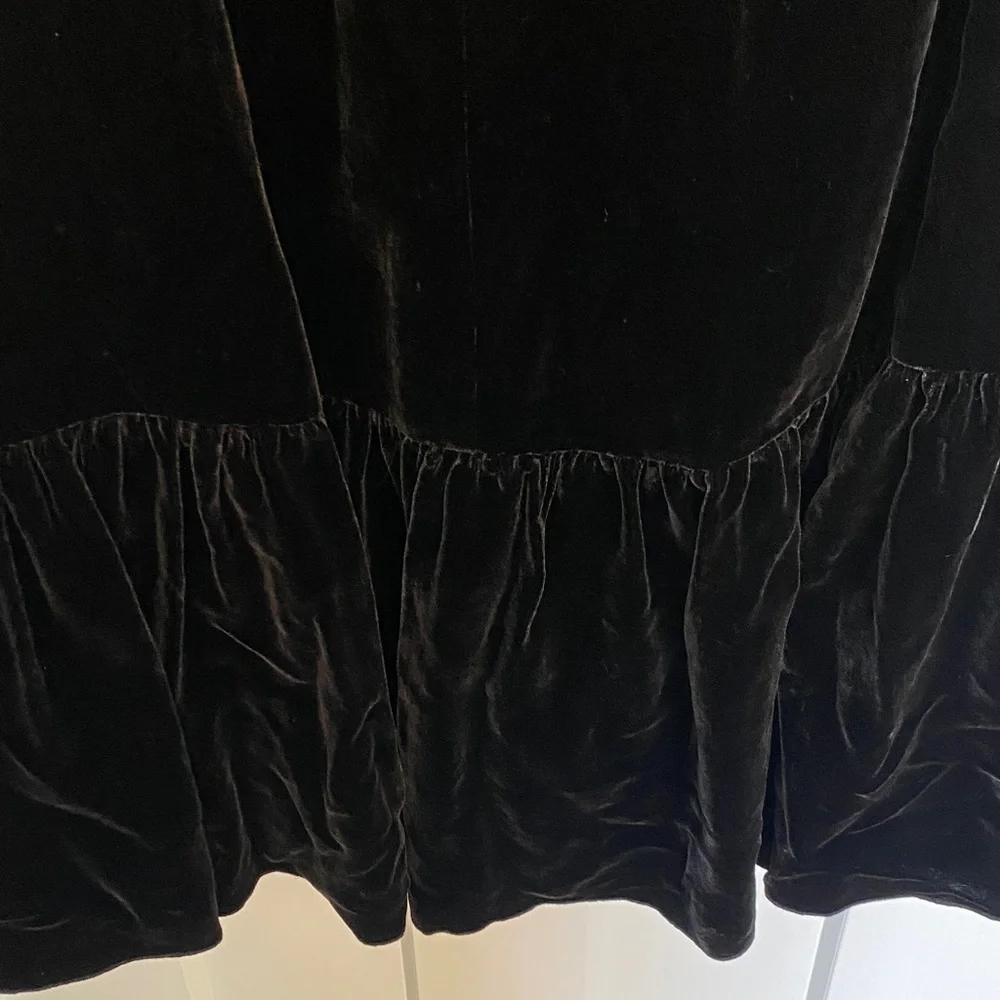 Kate Spade Black Asymmetrical Velvet Skirt